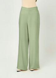 Elara Straight-Leg Pants - Celery Mist by Minnaba